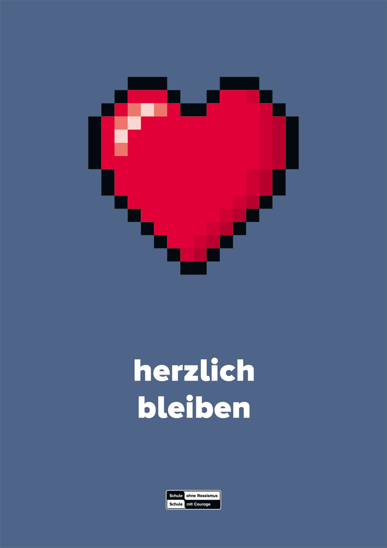 Plakat: herzlich bleiben