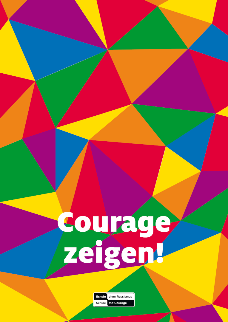Plakat: Courage zeigen (gerollt)