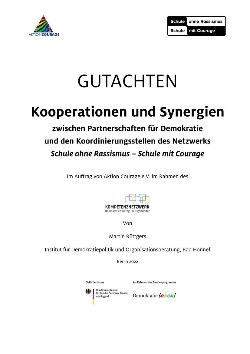 titelblatt des Gutachtens