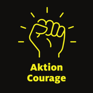 Aufkleber "Aktion Courage"