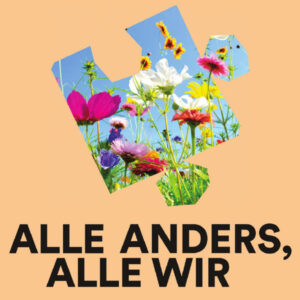 Aufkleber: Alle anders alle wir